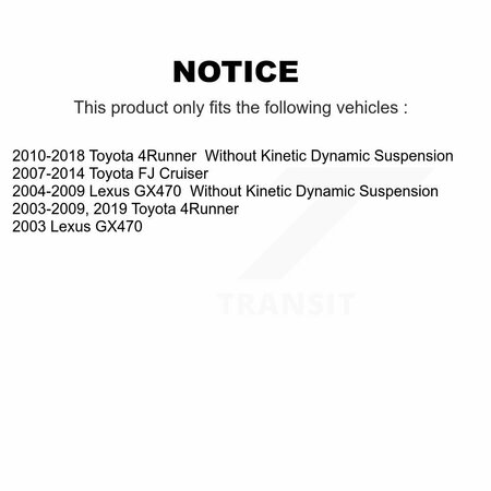 Tor Rear Suspension Stabilizer Bar Link Pair For Toyota 4Runner FJ Cruiser Lexus GX470 KTR-101016